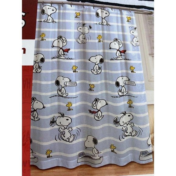 Peanuts Bath Peanuts Snoopy Joe Cool Woodstock Fabric Shower
